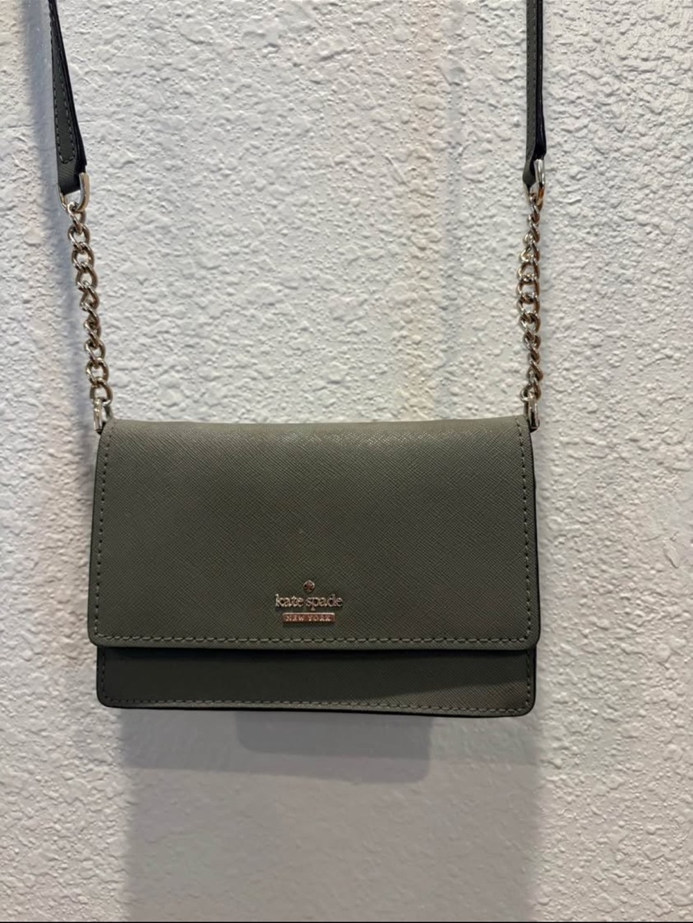 kate spade olive green chain strap crossbody bag